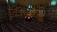 A fully set up enchanting area (Image via Mojang)